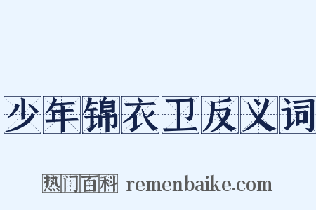 少年锦衣卫反义词是什么意思的图片
